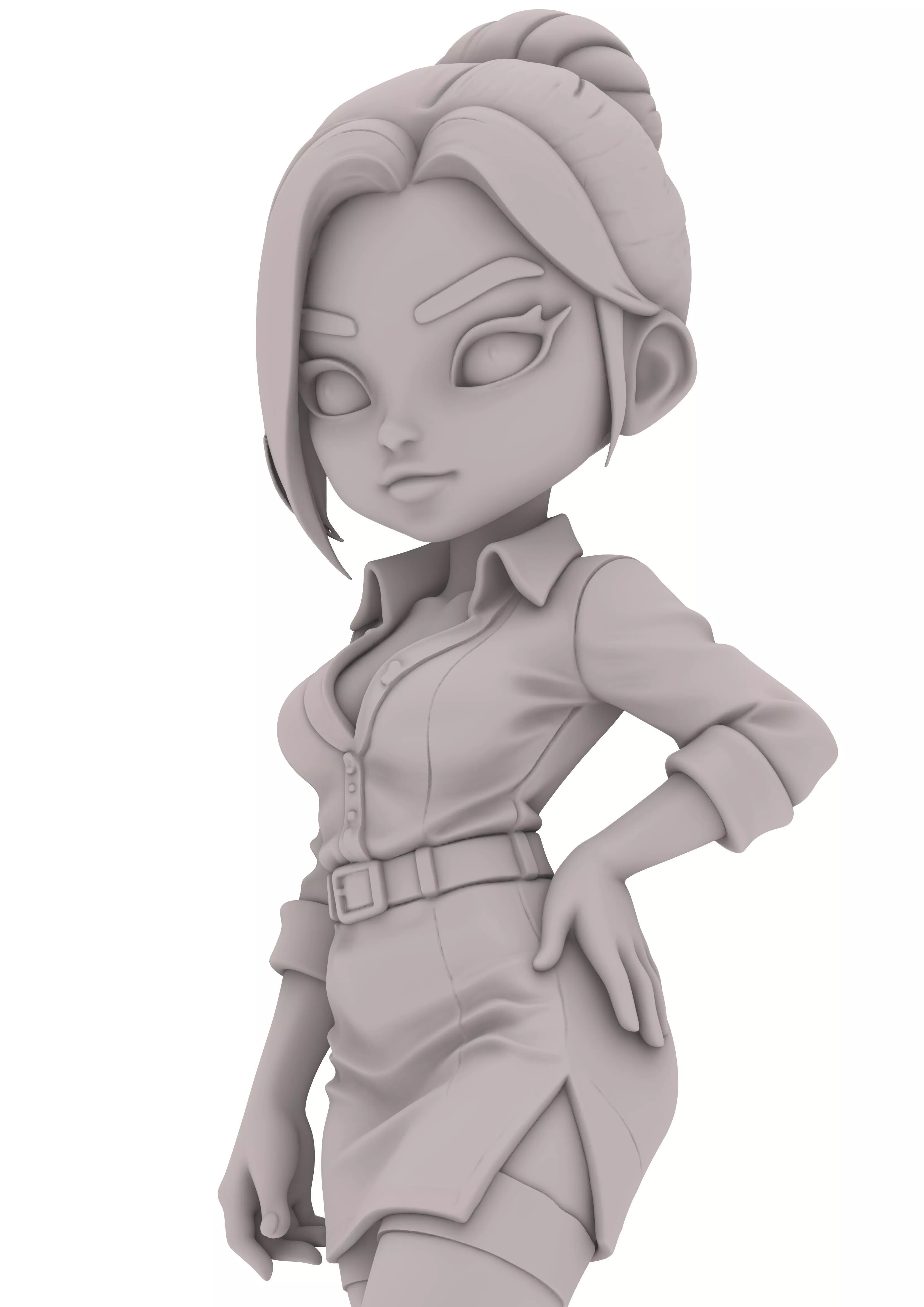 Chibi Tech Sweety Girl 3D print model