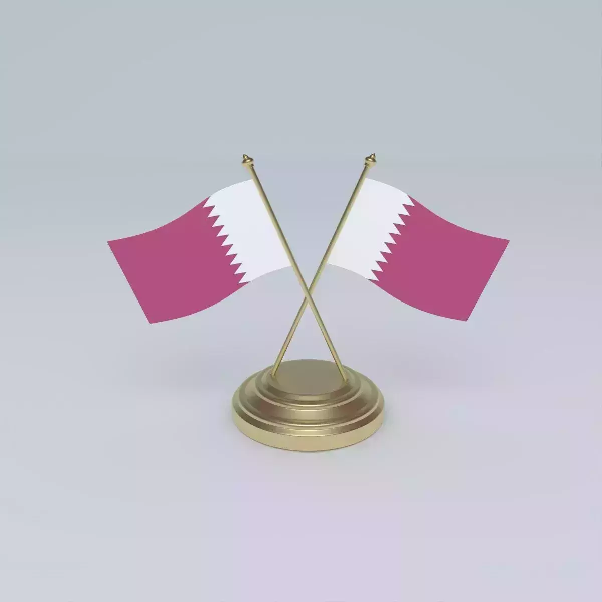 Flag of Qatar 3D model