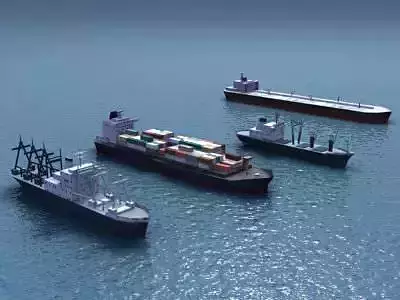 Cargo Ship Collection Low-poly 3D model