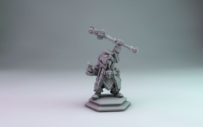 Dwarf wizard 3D print model