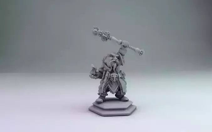 Dwarf wizard 3D print model