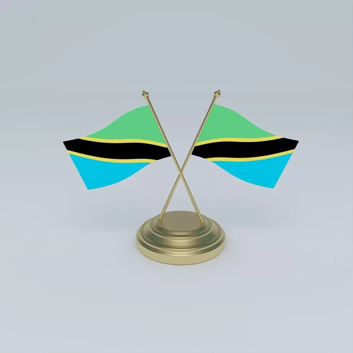 Flag of Tanzania 3D model