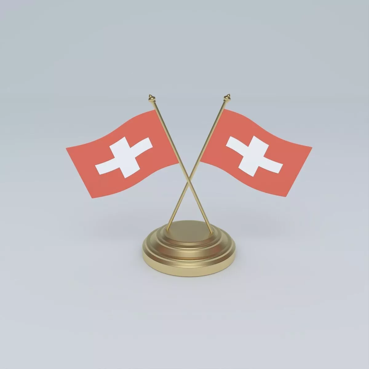 Flag of Switzerland Pantone 3D model