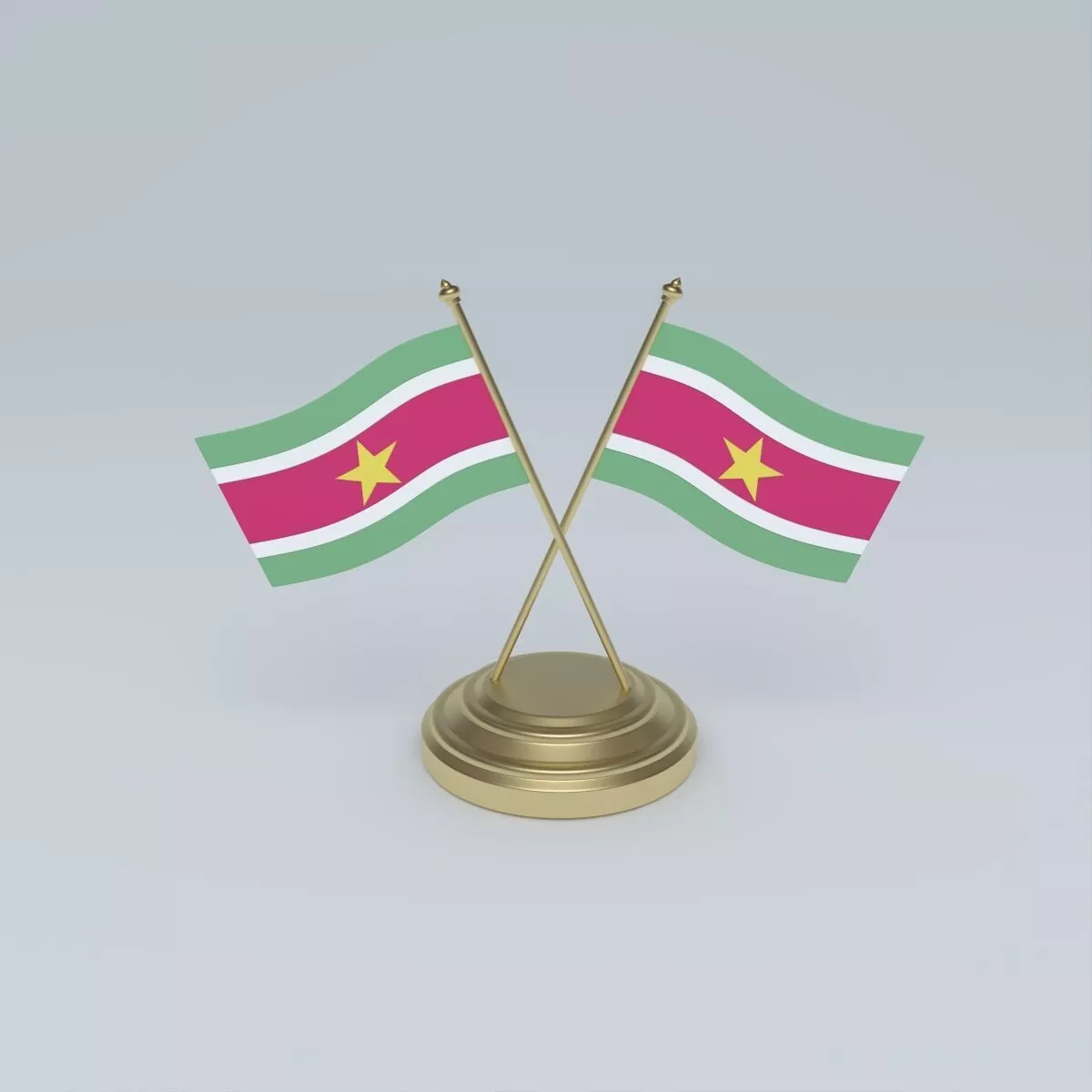 Flag of Suriname 3D model