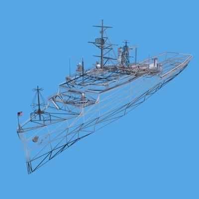 LHA Tarawa Assault Ship 3D model_3