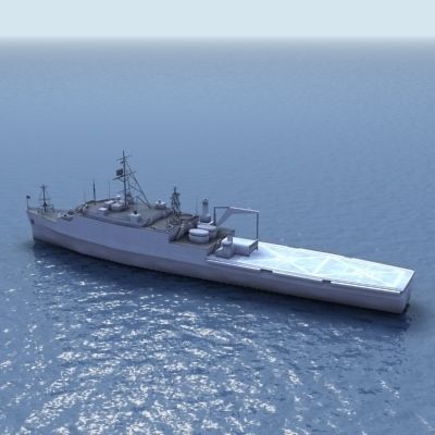 LHA Tarawa Assault Ship 3D model_6