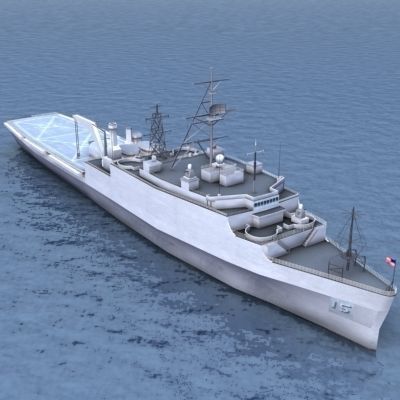 LHA Tarawa Assault Ship 3D model_2