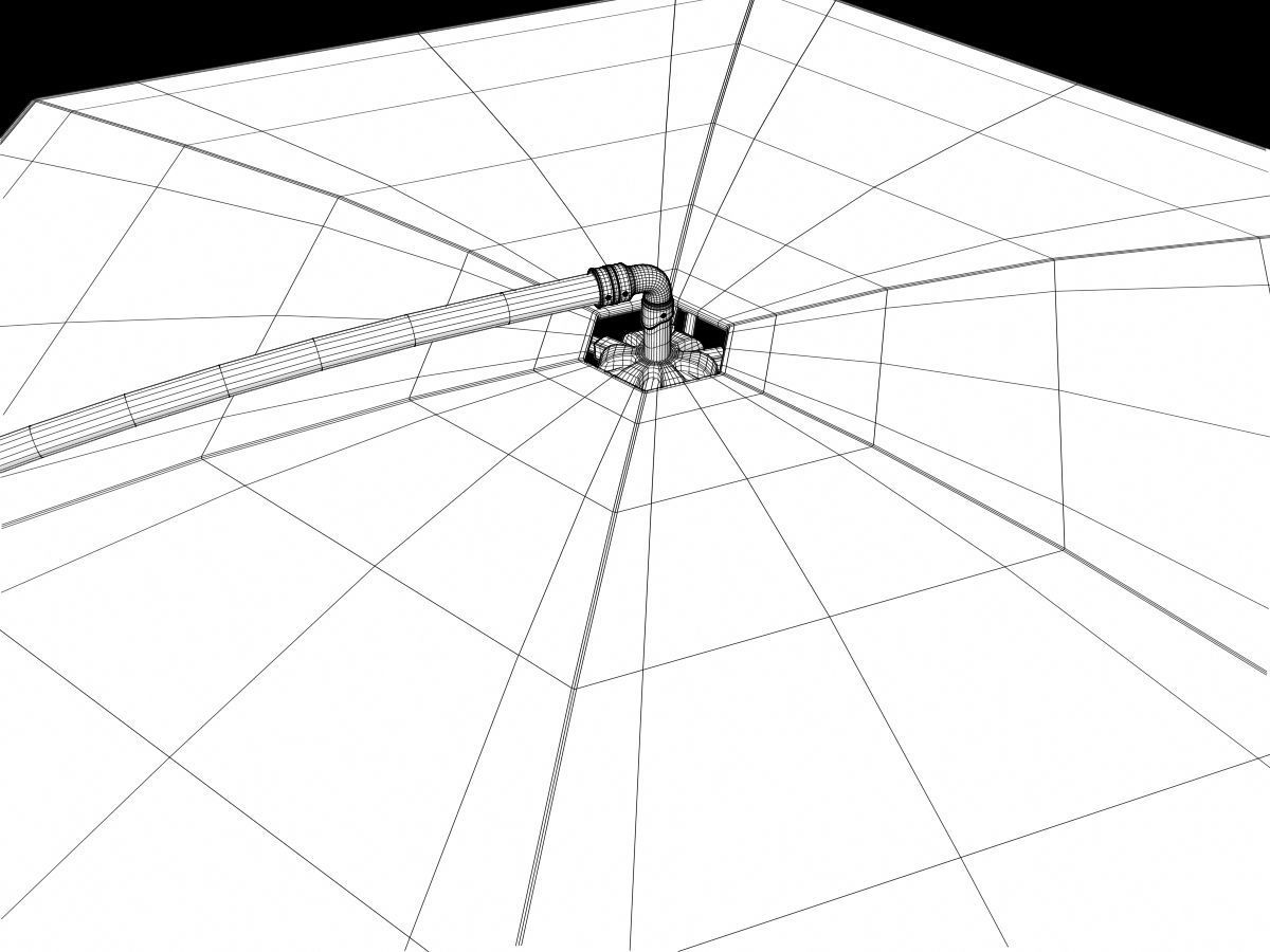 Offset Patio Umbrella 3D model_25