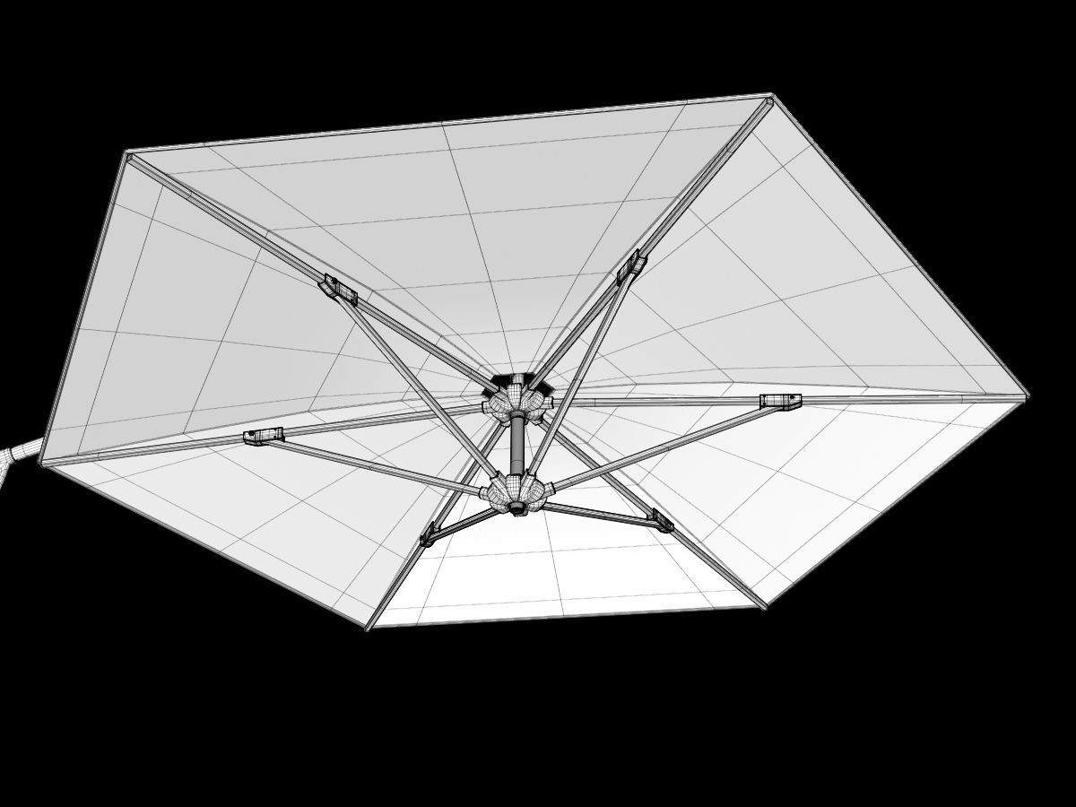 Offset Patio Umbrella 3D model_26
