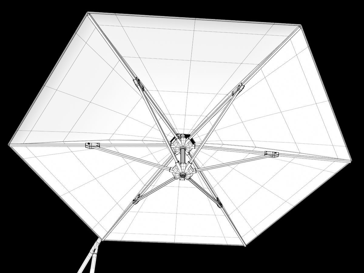 Offset Patio Umbrella 3D model_17