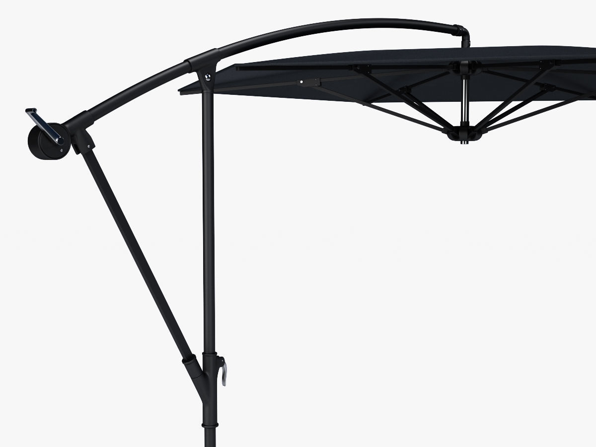 Offset Patio Umbrella 3D model_3