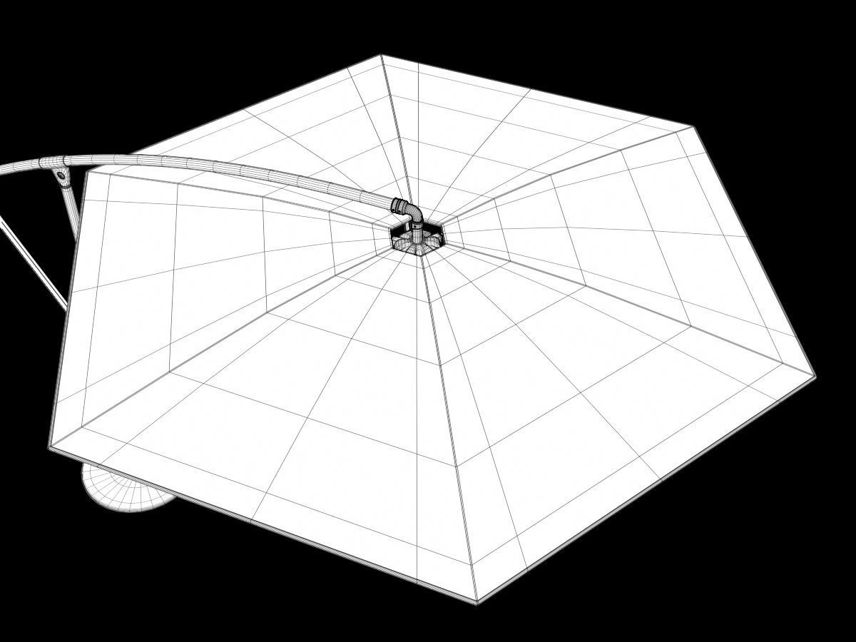 Offset Patio Umbrella 3D model_23