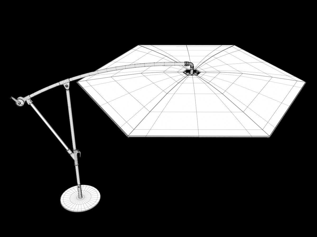 Offset Patio Umbrella 3D model_22