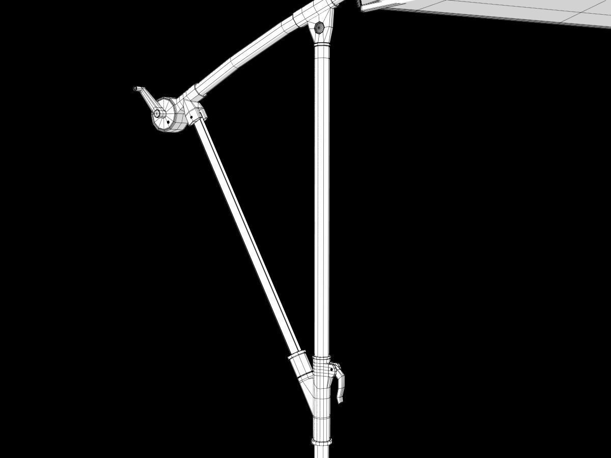 Offset Patio Umbrella 3D model_6