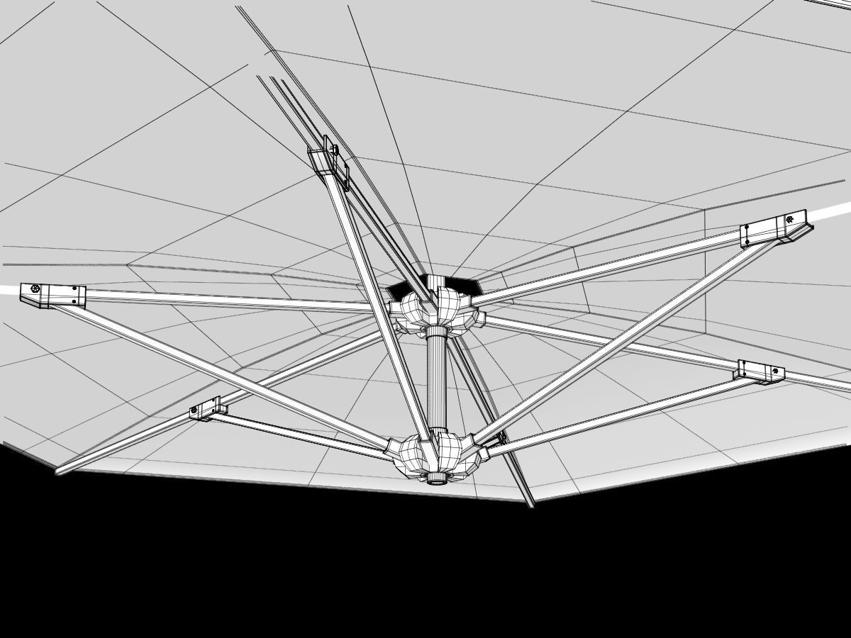 Offset Patio Umbrella 3D model_10