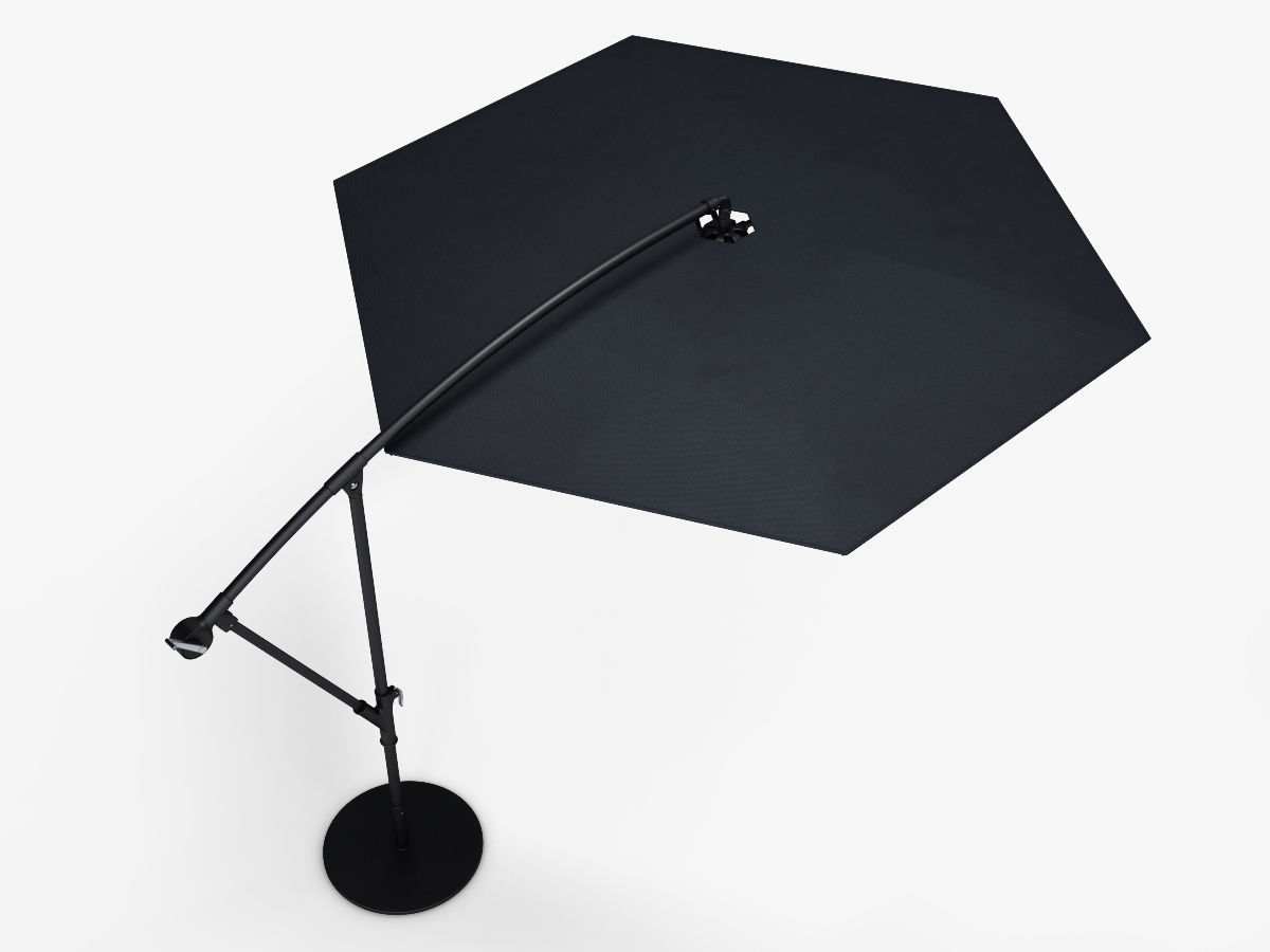 Offset Patio Umbrella 3D model_1