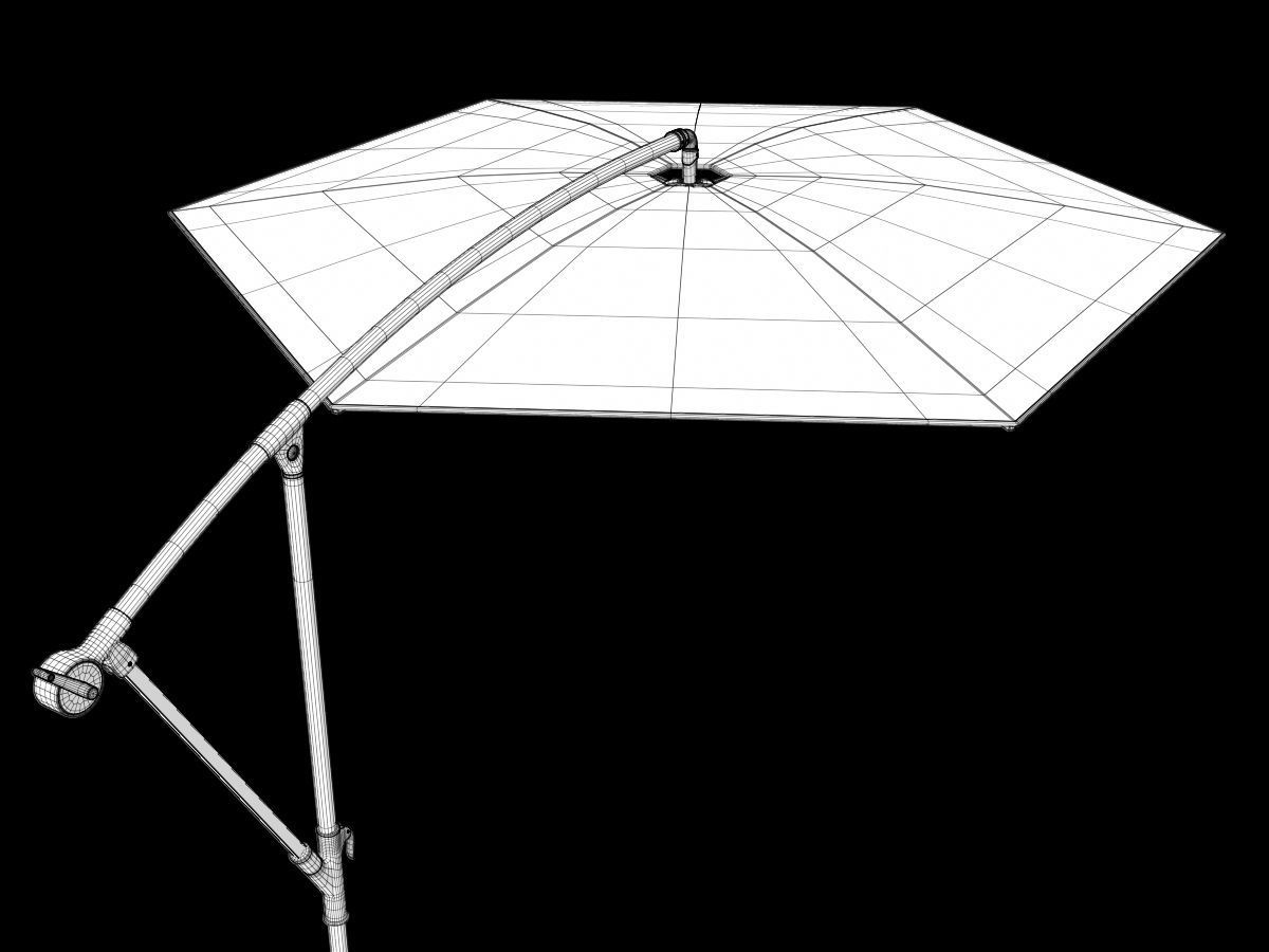 Offset Patio Umbrella 3D model_20