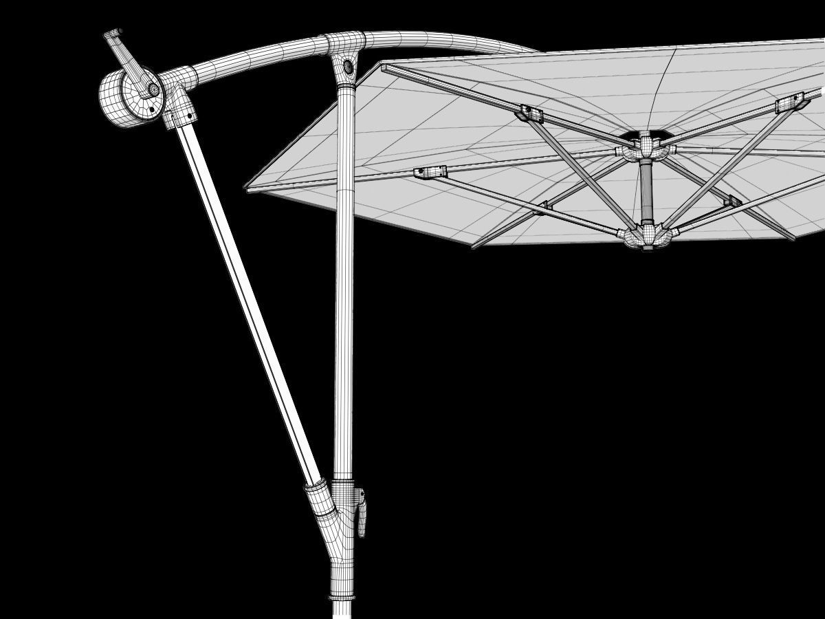 Offset Patio Umbrella 3D model_24