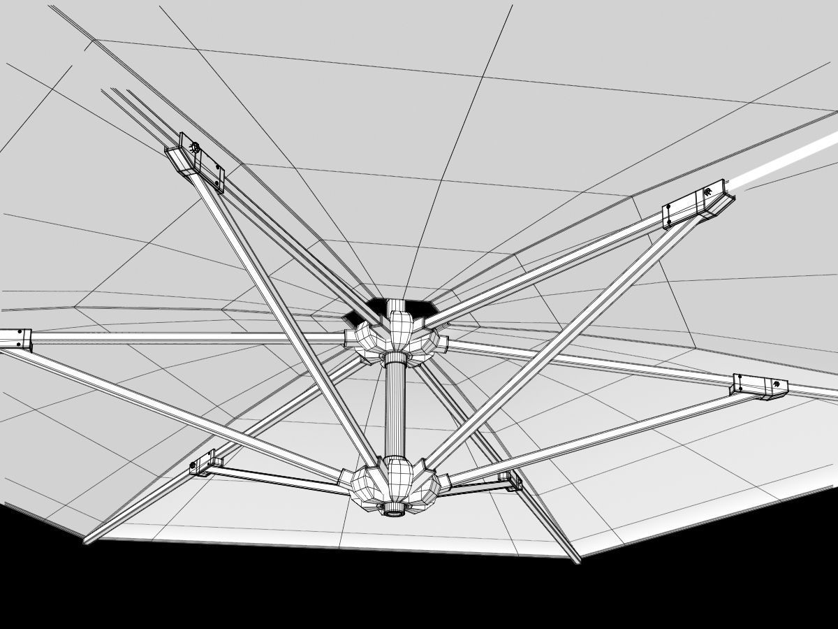 Offset Patio Umbrella 3D model_18