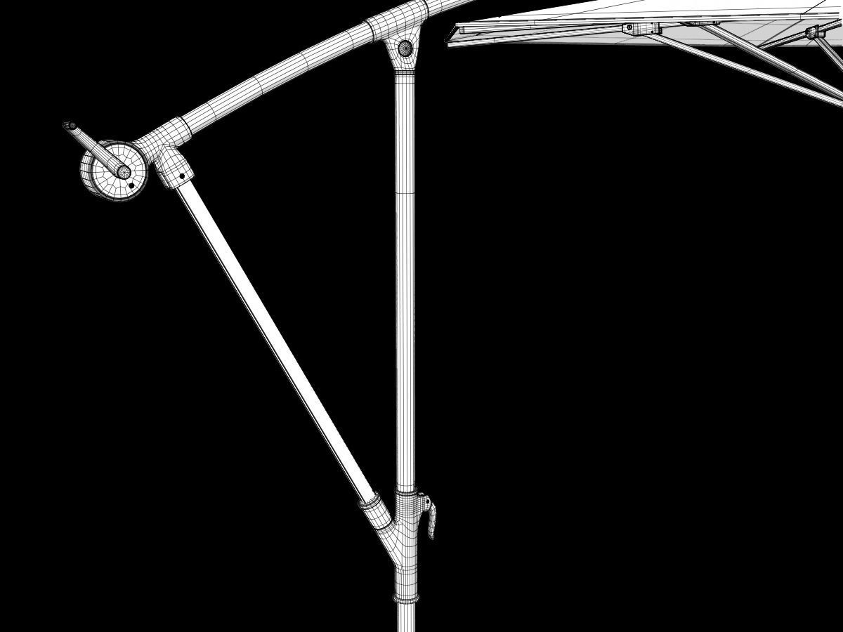 Offset Patio Umbrella 3D model_21