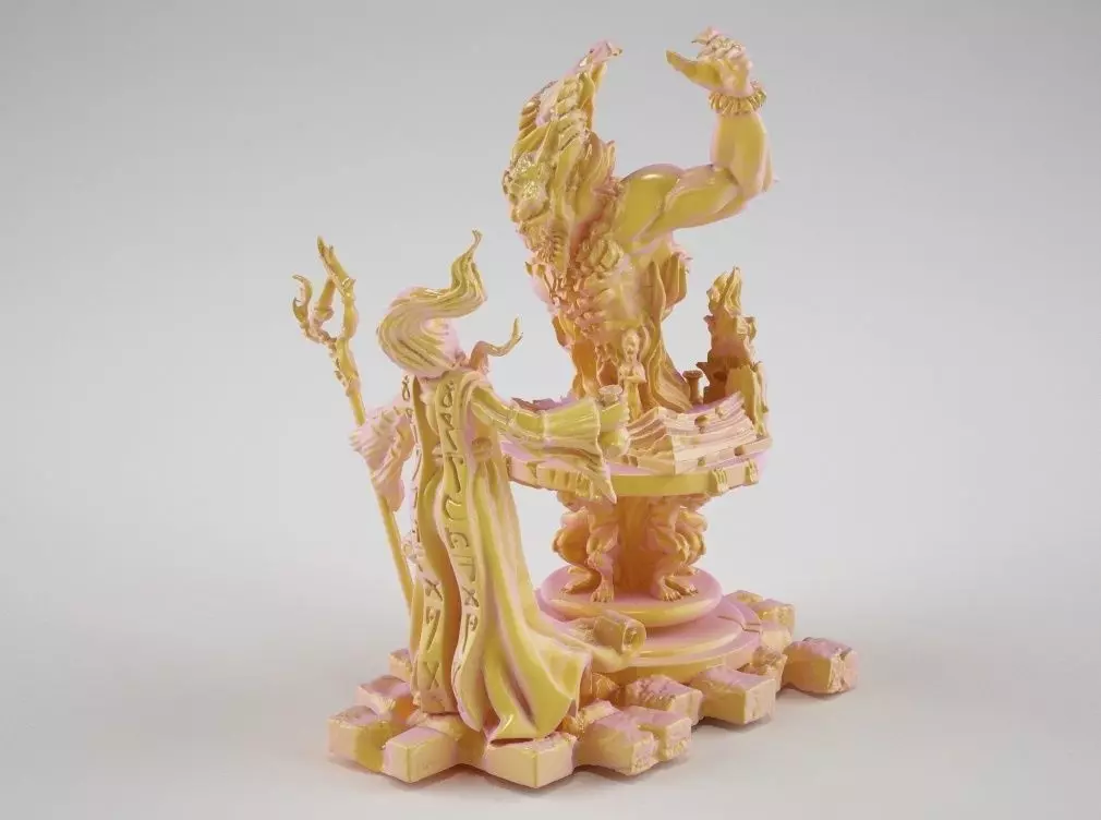demon and wizard 3D print model_0