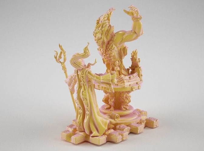 demon and wizard 3D print model
