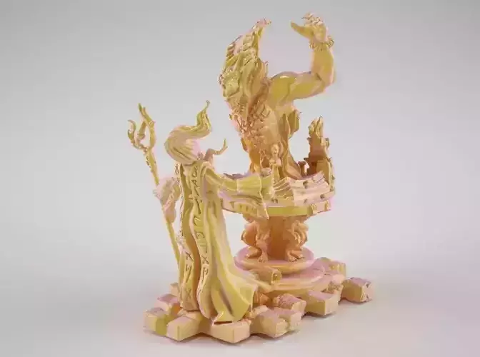 demon and wizard 3D print model