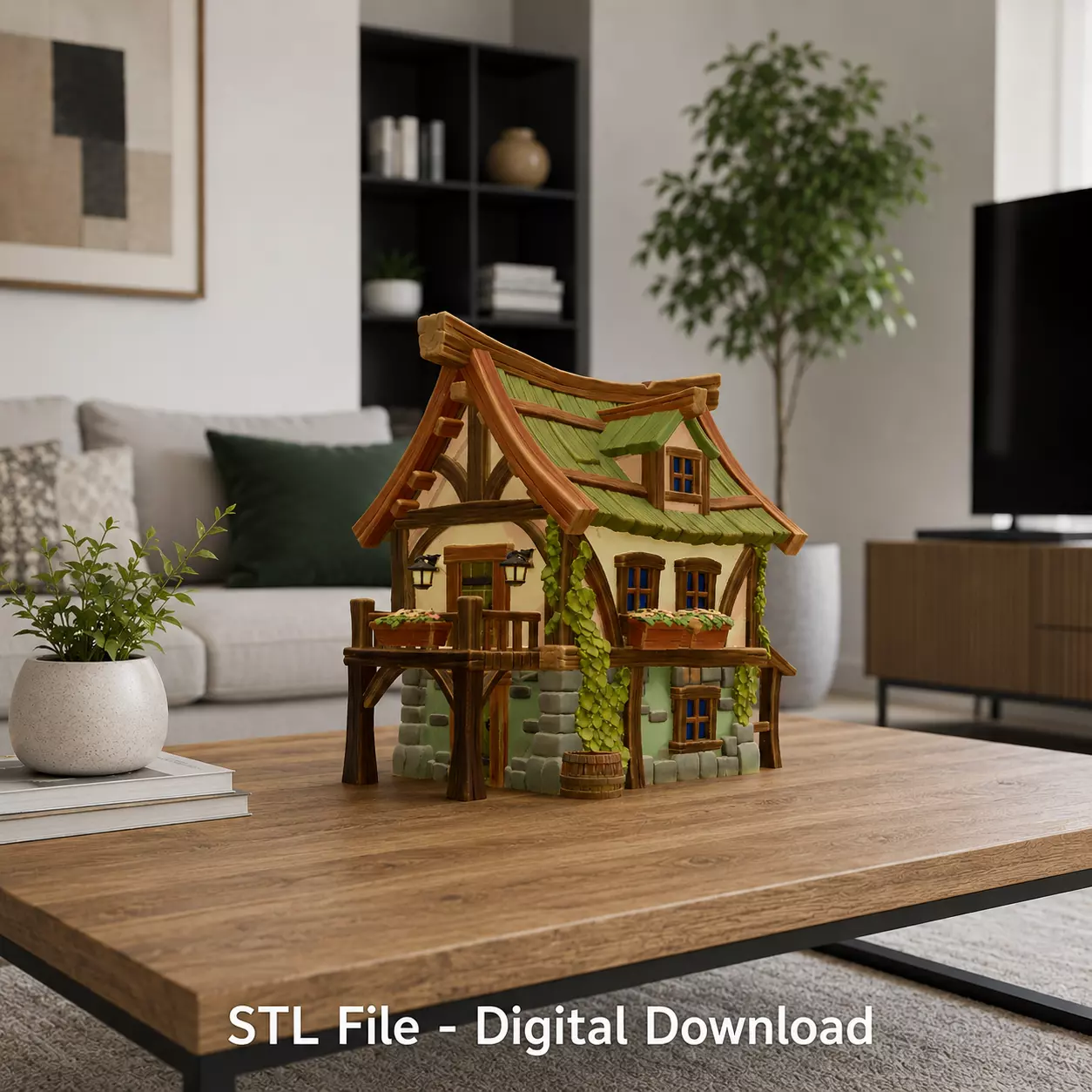 Enchanted Harvest Cottage STL File for 3D Print 3D print model