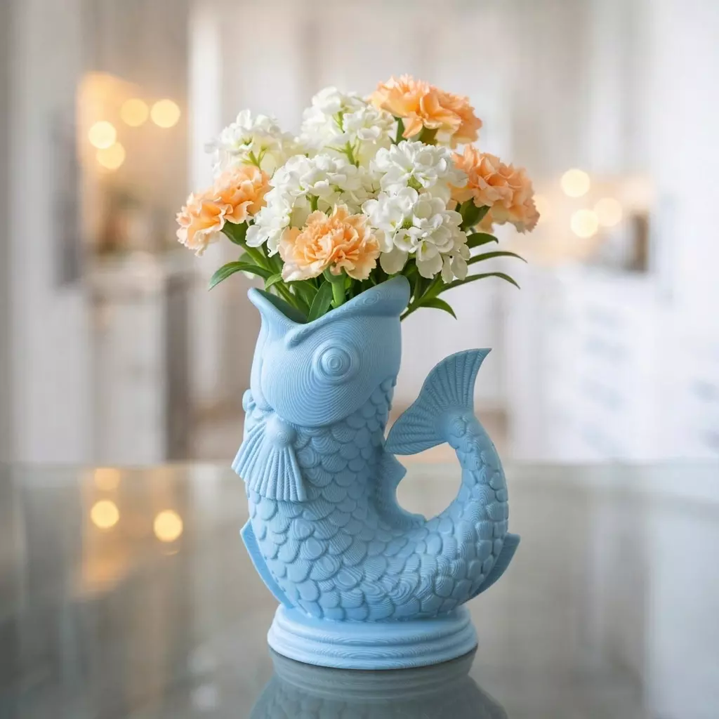Koi Fish Vase 3D print model