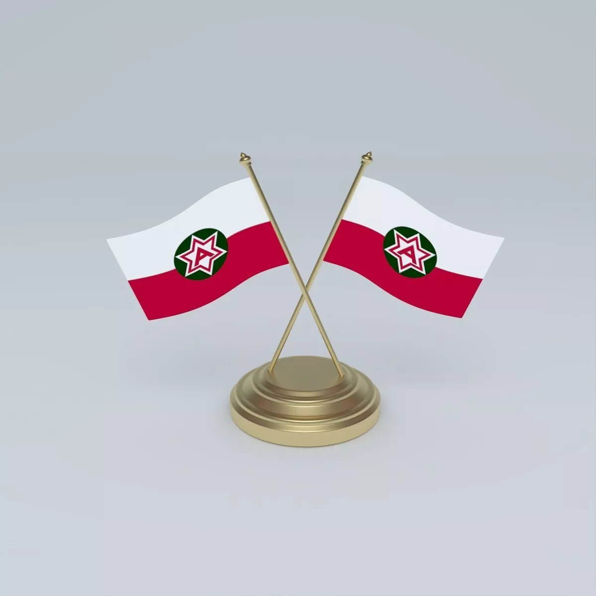 Flag of the Sixth United States Army 3D model