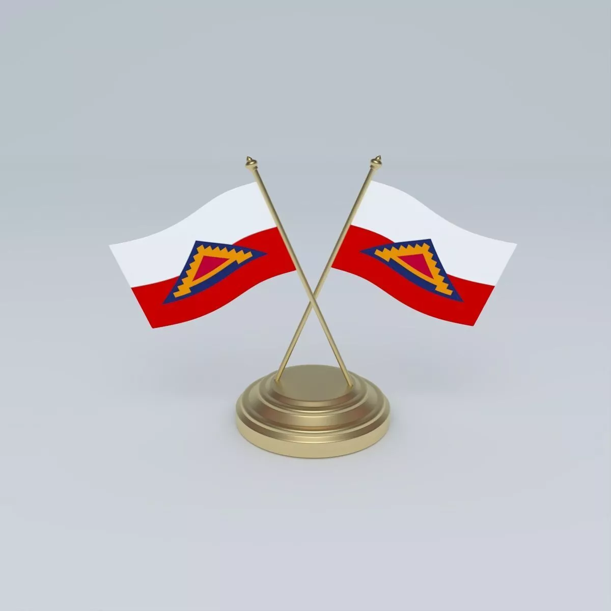Flag of the Seventh United States Army 3D model