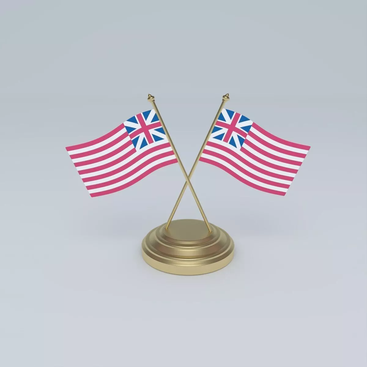 Flag of the United States 1776 1777 3D model