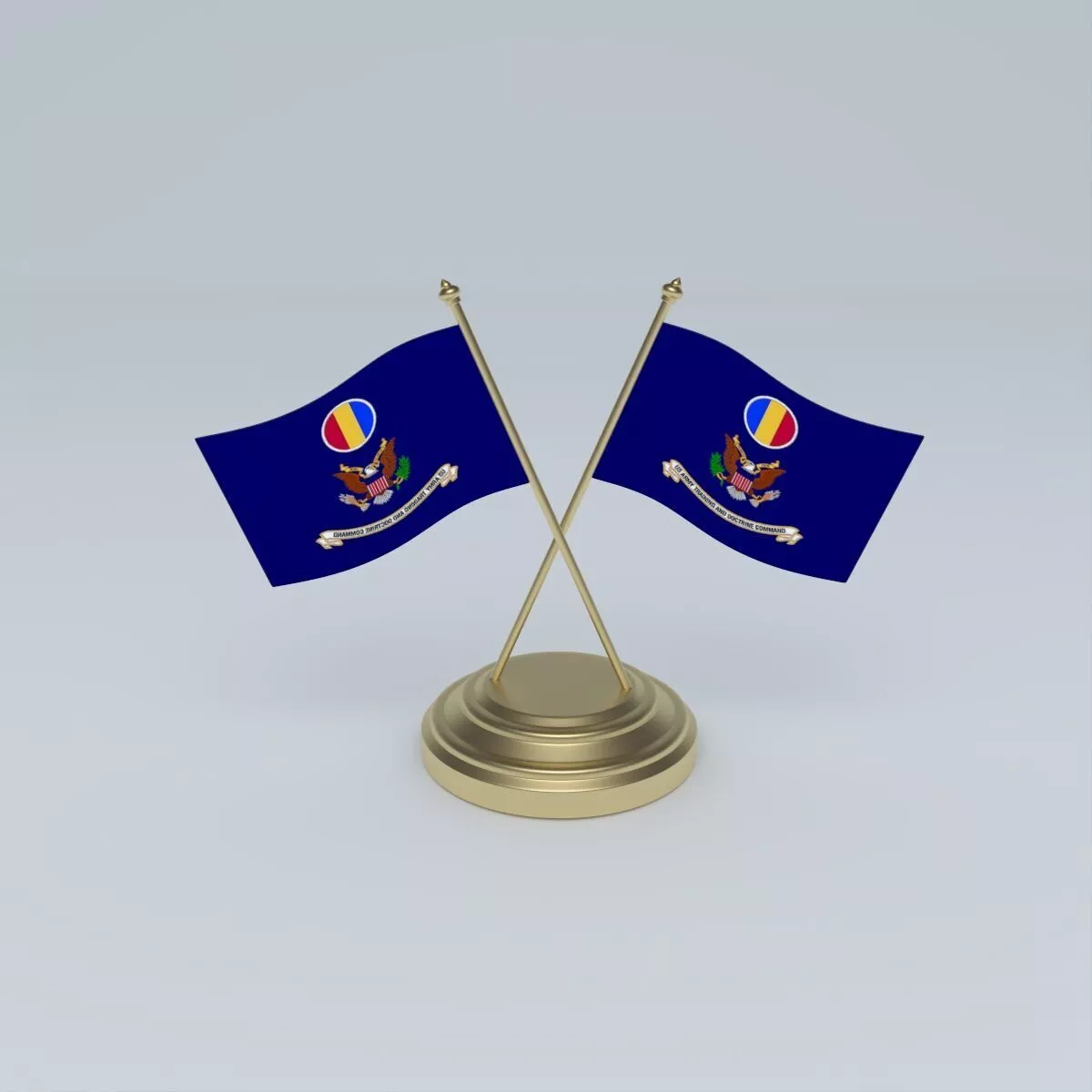 Flag of the United States Army Training and Doctrine 3D model