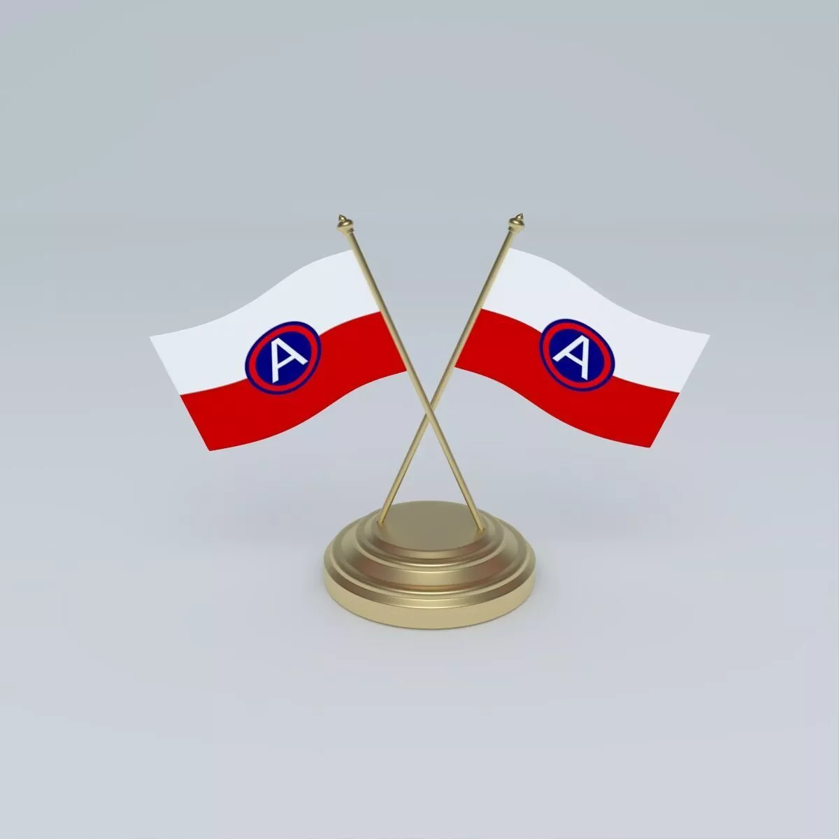 Flag of United States Army Central 3D model