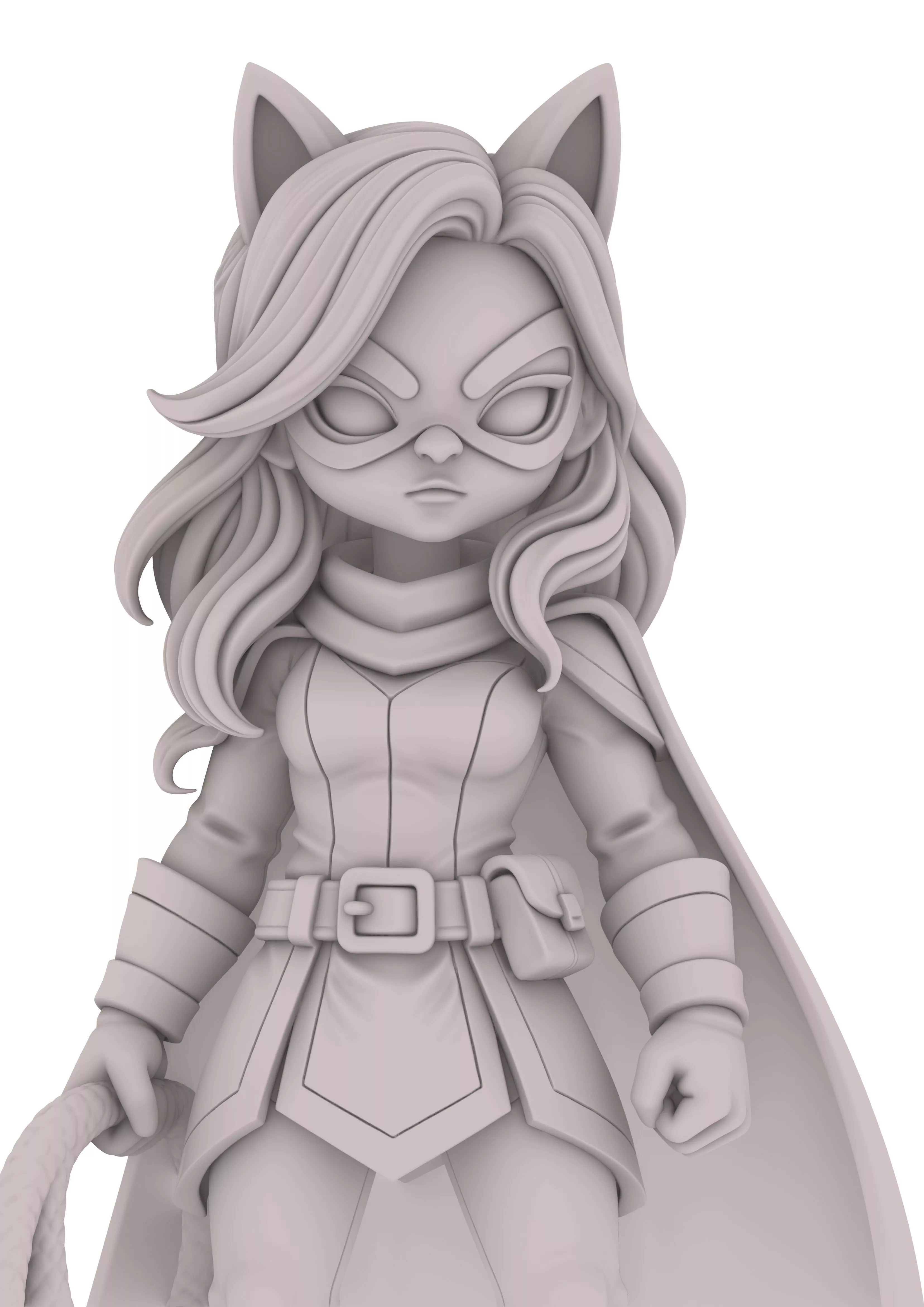 Bat Cat Warrior Lady 3D print model