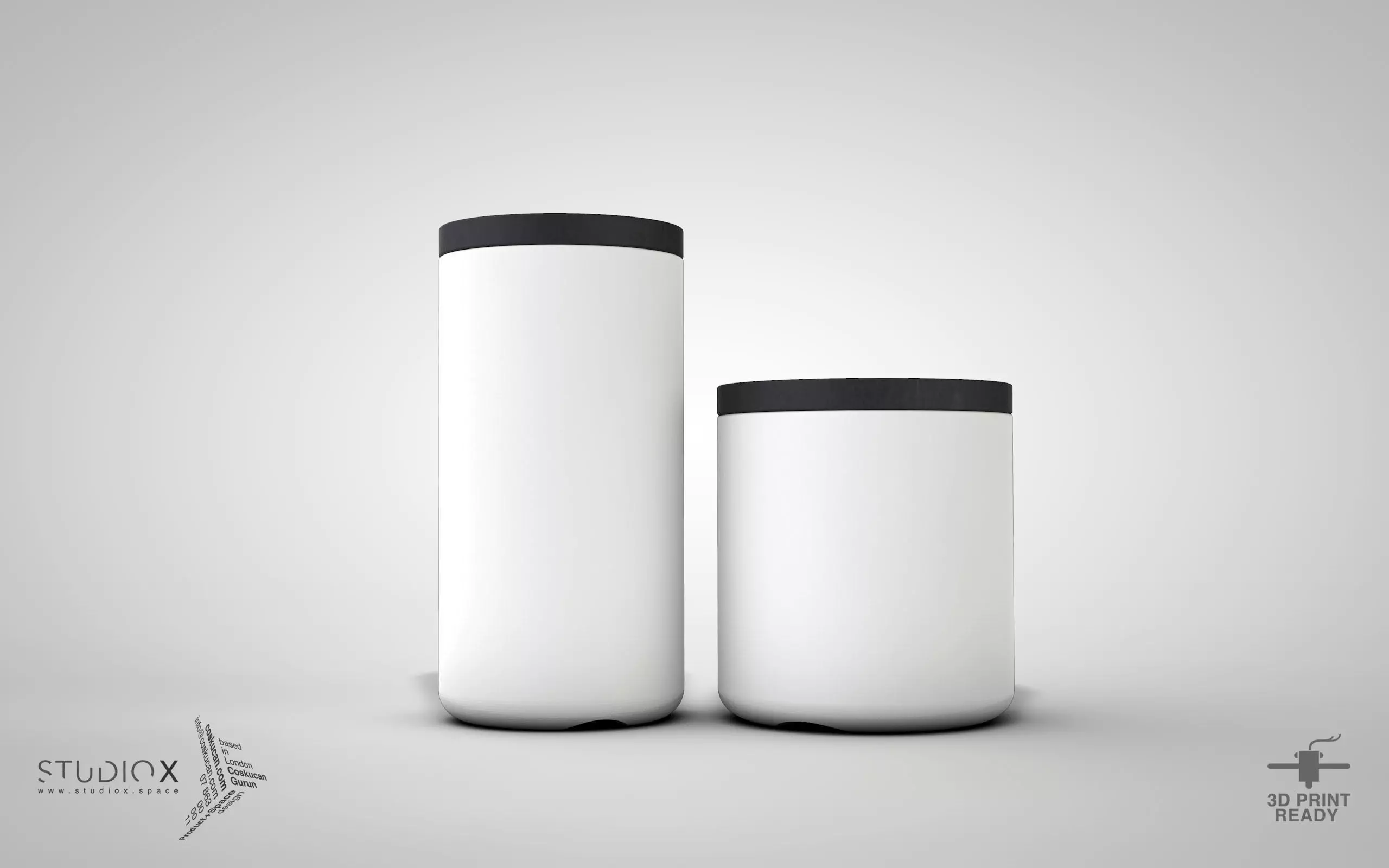 ELEMENTs STORAGE JARs SET 3D print model