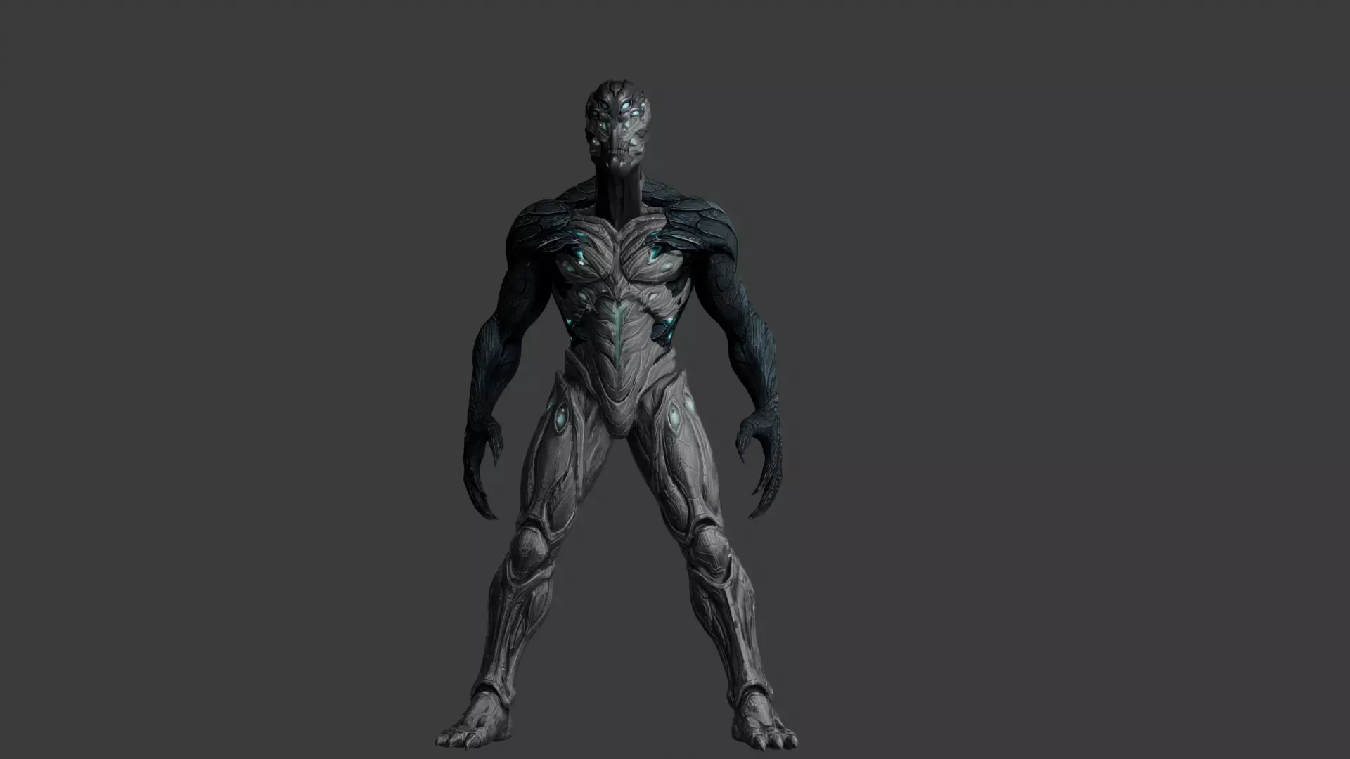character alien game ready with rig Low-poly 3D model