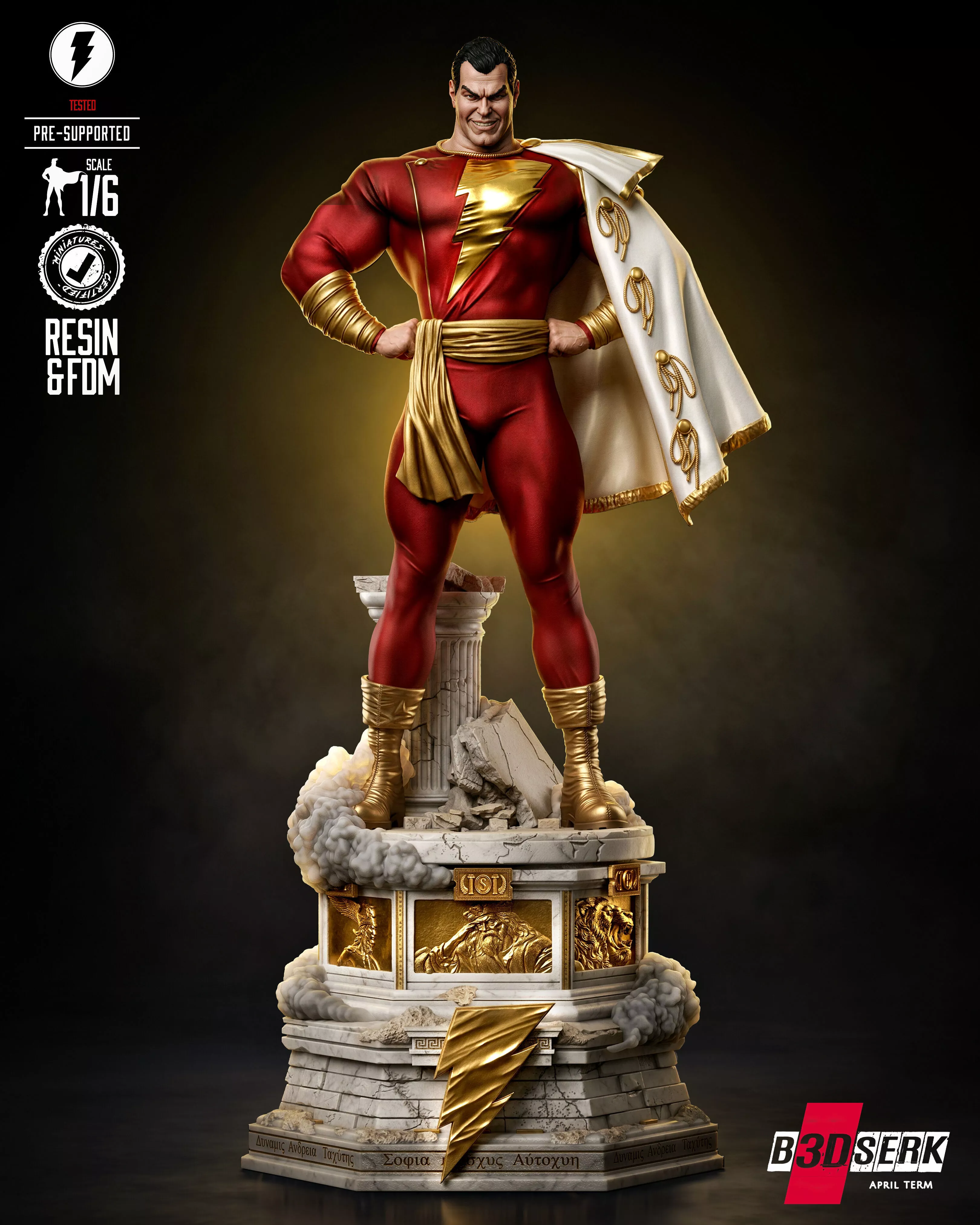 B3DSERK Shazam Sculpture 3D print model