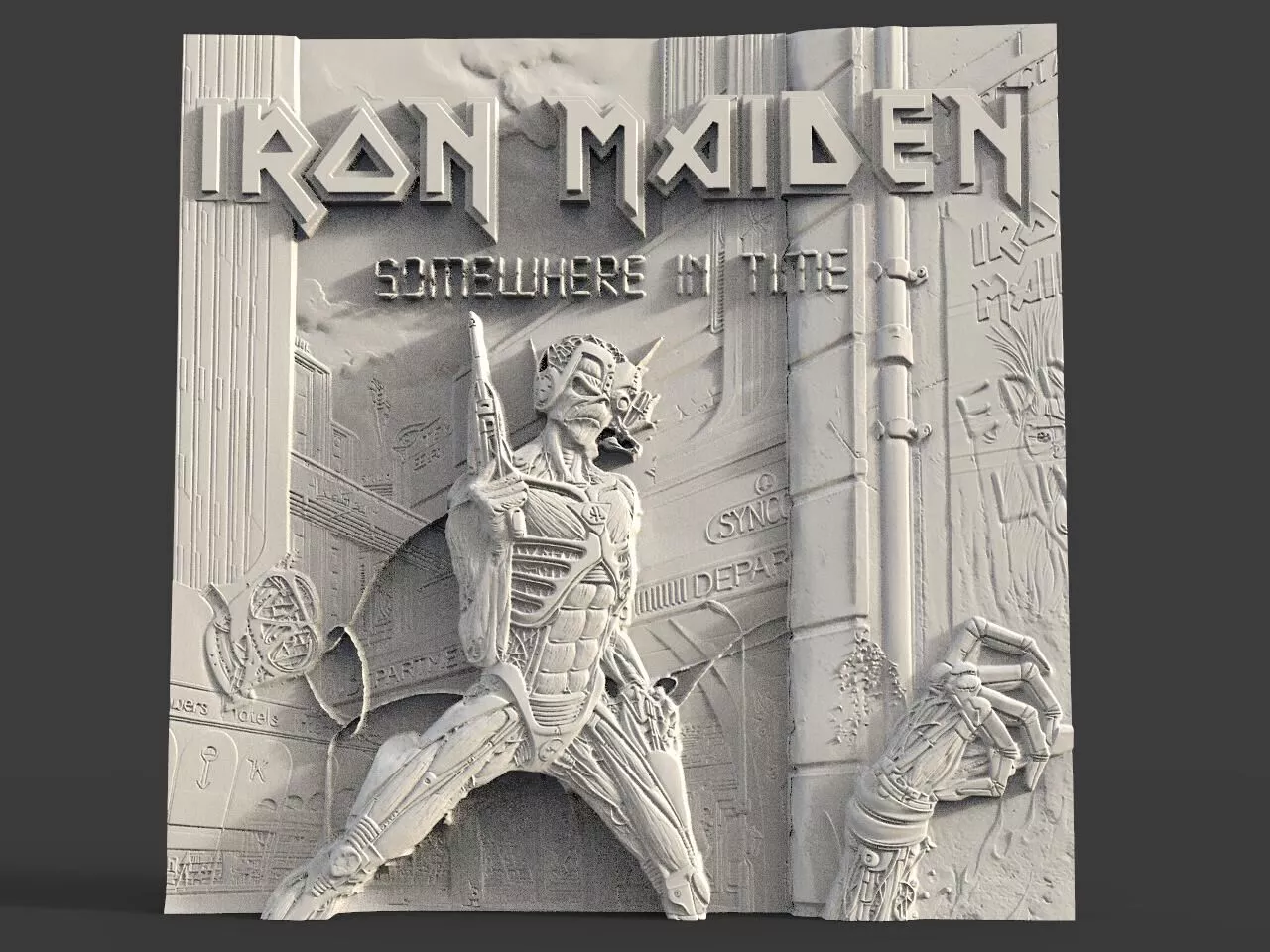 Iron maiden Somewhere in time CNC STL file 3D print model
