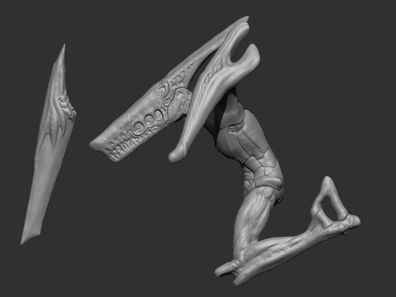 Guardian the Ripper Low-poly 3D model_7