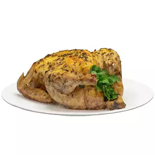 Roast Chicken Low-poly 3D model 4