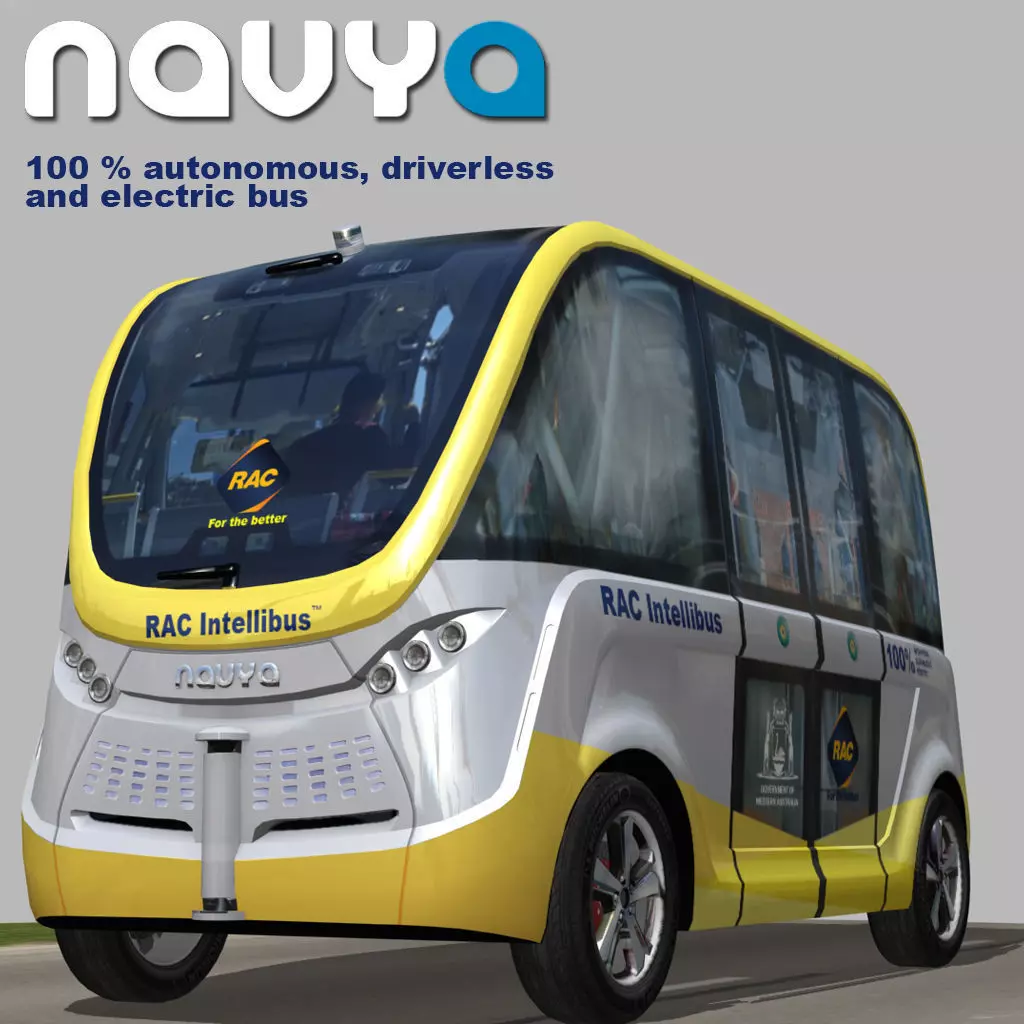 Driverless Electric RAC intellibus Low-poly 3D model