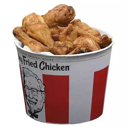 KFC Fried Chicken Bucket Low-poly 3D model 3