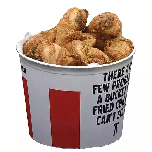 KFC Fried Chicken Bucket Low-poly 3D model 6