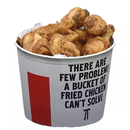 KFC Fried Chicken Bucket Low-poly 3D model 7
