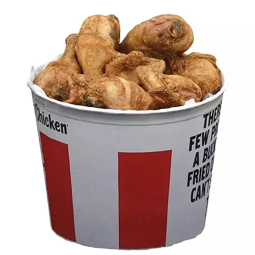 KFC Fried Chicken Bucket Low-poly 3D model 5