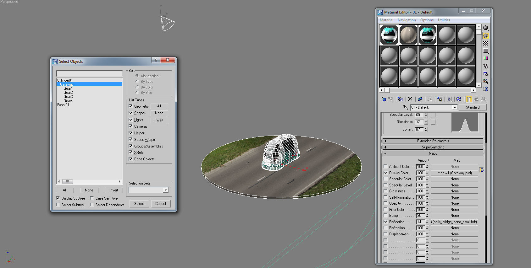 Driverless Electric bus pack Low-poly 3D model_28