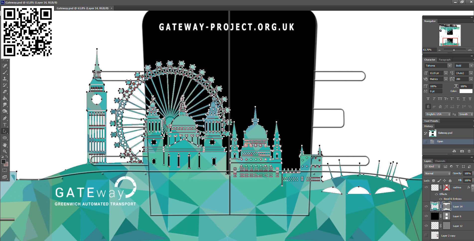 Driverless Electric bus pack Low-poly 3D model_16