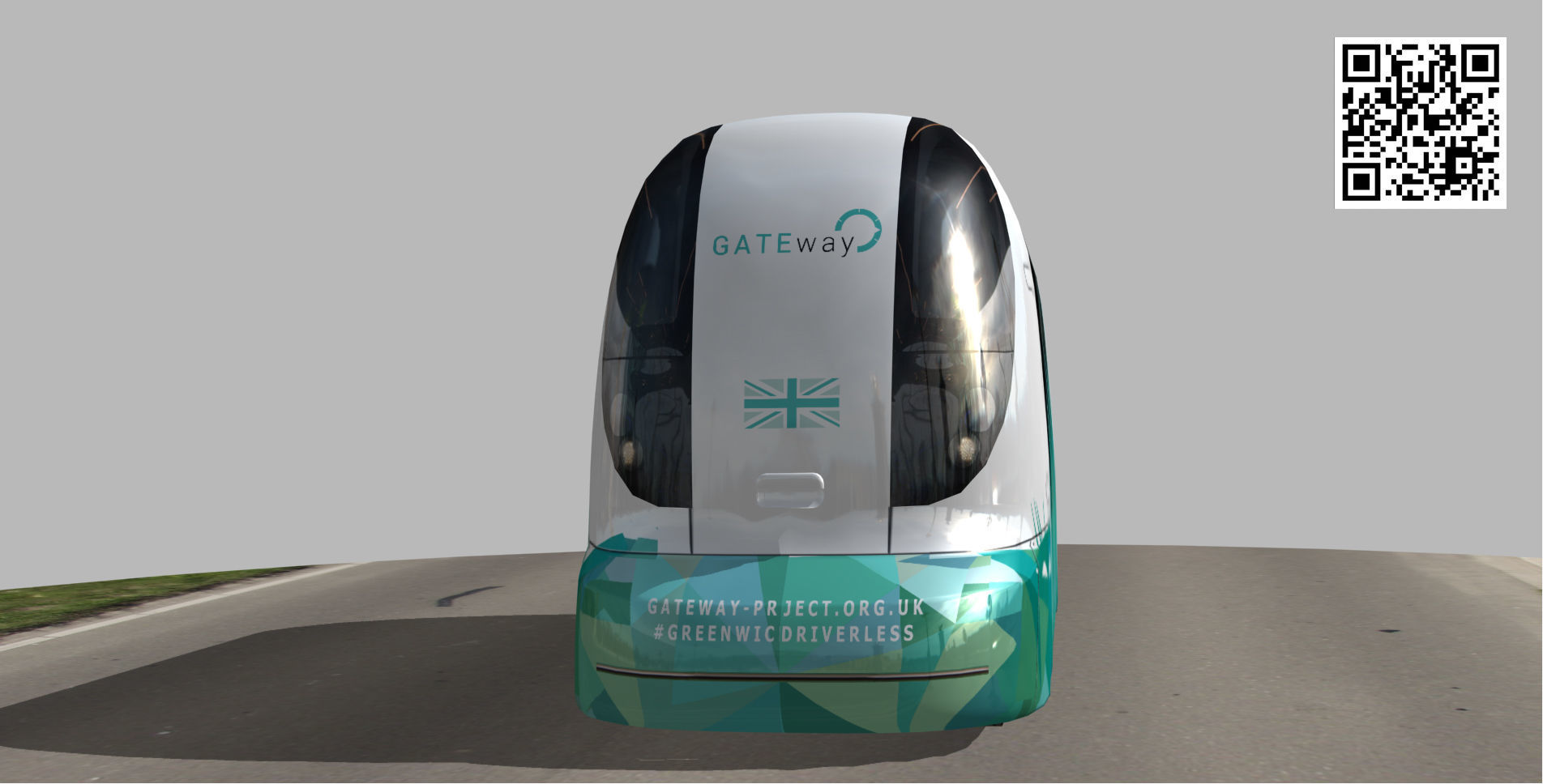Driverless Electric bus pack Low-poly 3D model_12