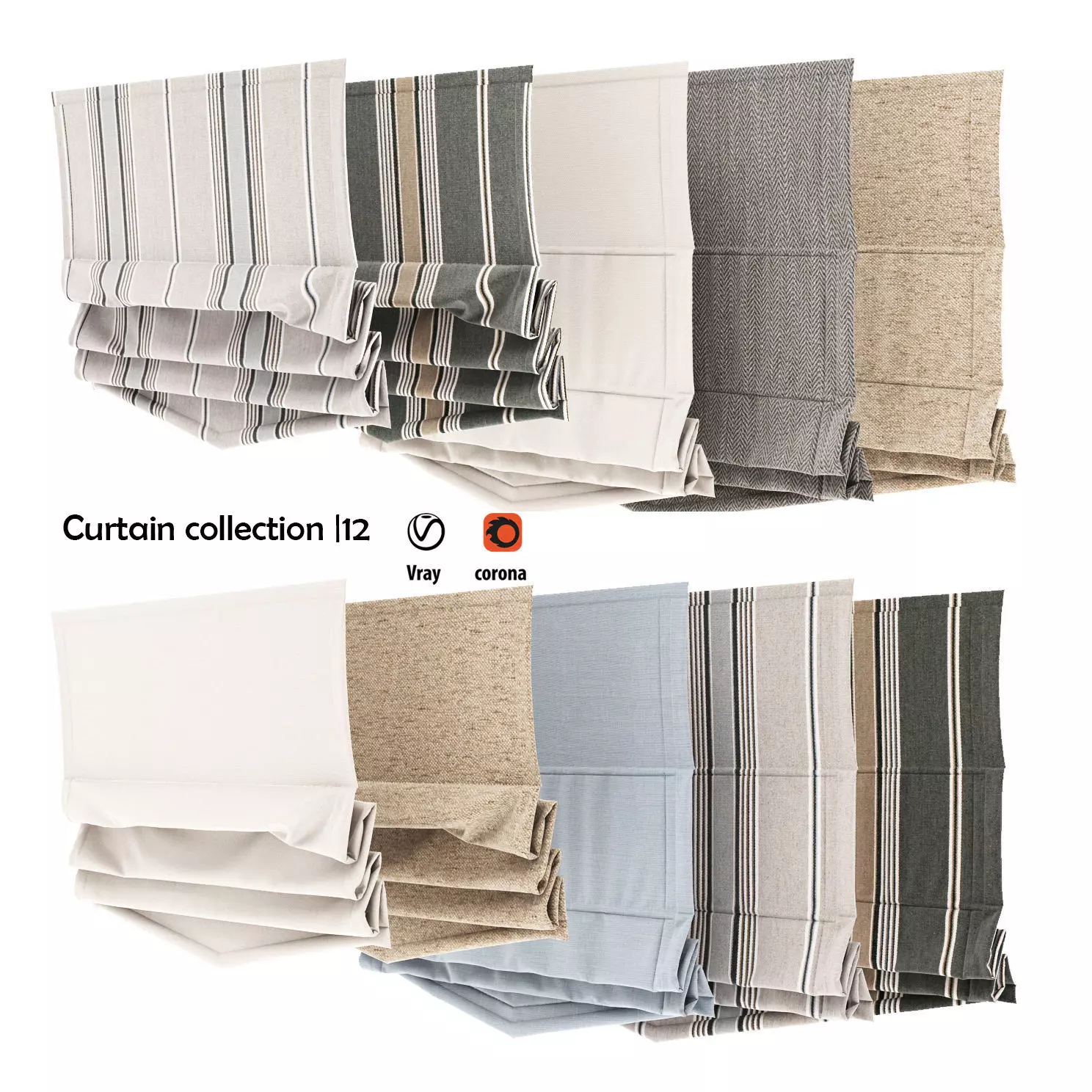 Curtain collection 12 3D model